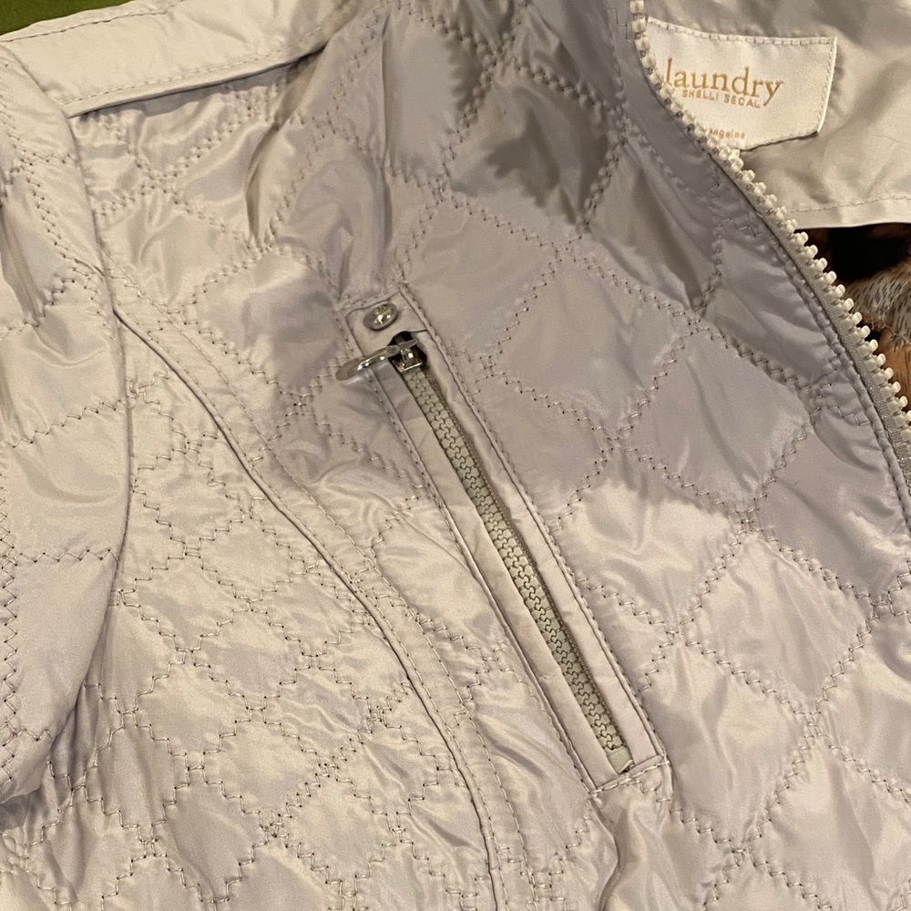 Women's Quilted “laundry buy Shelli Segal” Jacket - Silver - Picture 9 of 10